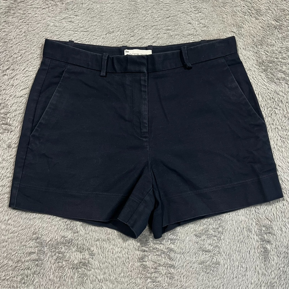 Gap‎ Tailored Shorts Chino Pockets Stretch Preppy Casual Blue Women's 6R 31x3.5